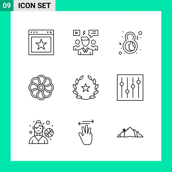 Conjunto Iconos Creativos Universales Simplemente Vector Ilustraciones Para Aplicaciones Web — Vector de stock