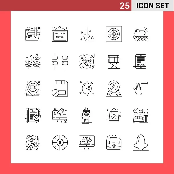 Conjunto Iconos Creativos Universales Simplemente Vector Ilustraciones Para Aplicaciones Web — Vector de stock