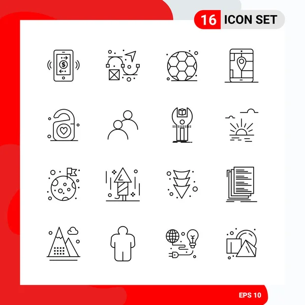 Conjunto Iconos Creativos Universales Simplemente Vector Ilustraciones Para Aplicaciones Web — Vector de stock