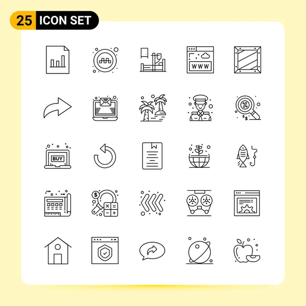 Conjunto Iconos Creativos Universales Simplemente Vector Ilustraciones Para Aplicaciones Web — Archivo Imágenes Vectoriales