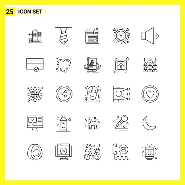 Conjunto Iconos Creativos Universales Simplemente Vector Ilustraciones Para Aplicaciones Web — Vector de stock