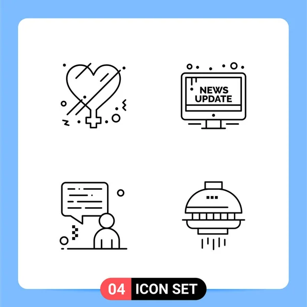 Conjunto Iconos Creativos Universales Simplemente Vector Ilustraciones Para Aplicaciones Web — Vector de stock