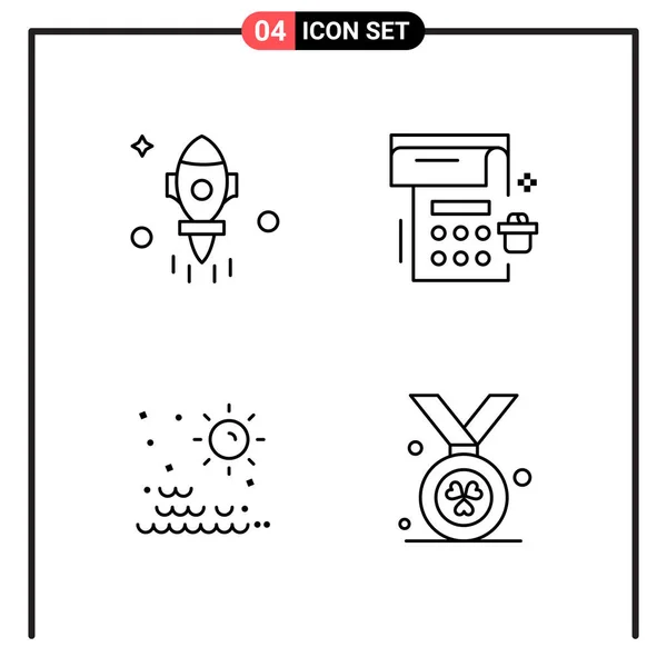 Set Universal Creative Icons Simply Vector Illustrations Web Mobile Apps — Stock Vector