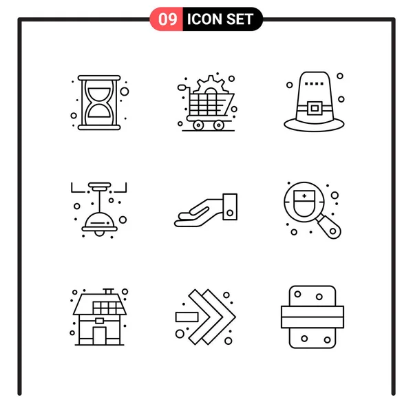 Conjunto Iconos Creativos Universales Simplemente Vector Ilustraciones Para Aplicaciones Web — Vector de stock