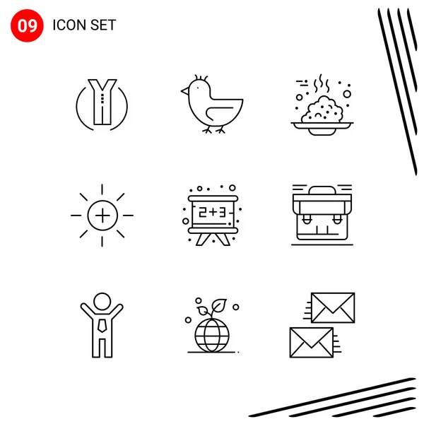 Conjunto Iconos Creativos Universales Simplemente Vector Ilustraciones Para Aplicaciones Web — Archivo Imágenes Vectoriales