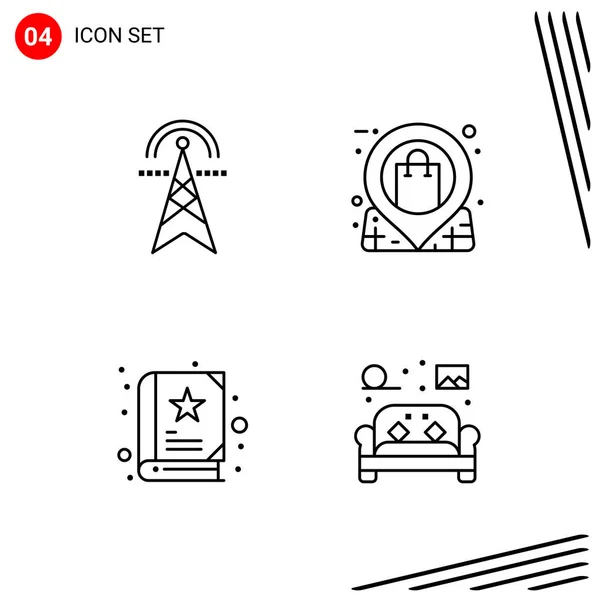 Set Universal Creative Icons Simply Vector Illustrations Web Mobile Apps — Stock Vector