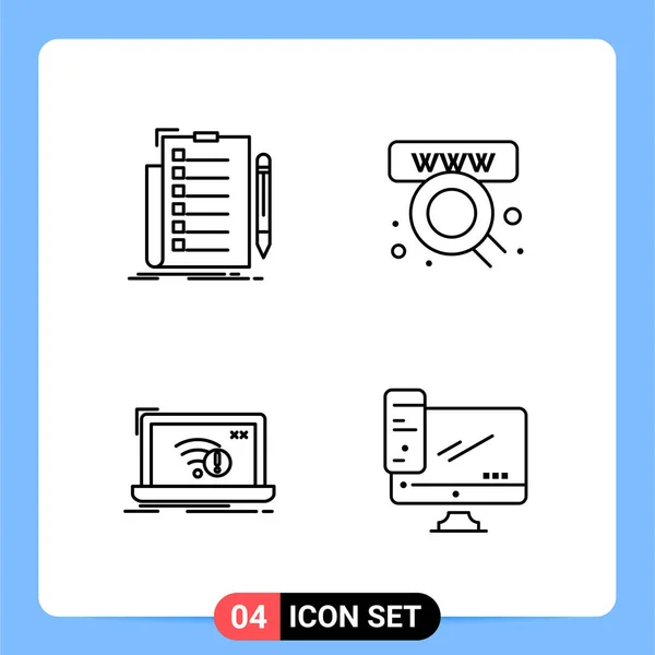 Conjunto Iconos Creativos Universales Simplemente Vector Ilustraciones Para Aplicaciones Web — Vector de stock