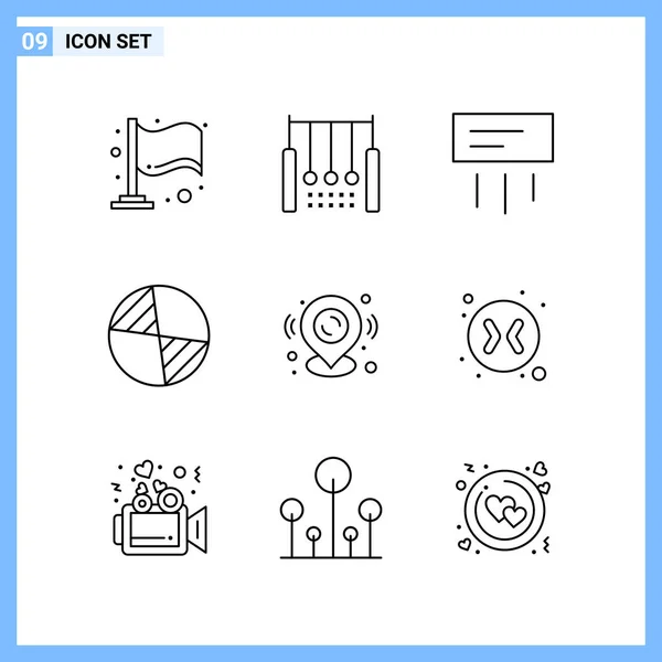 Set Universal Creative Icons Vector Illustration — Stock Vector