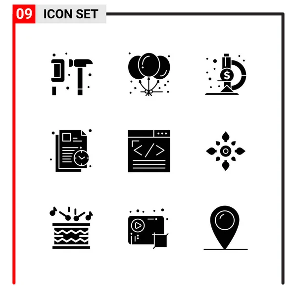 Set Dari Ikon Kreatif Universal Cukup Ilustrasi Vektor Untuk Aplikasi - Stok Vektor