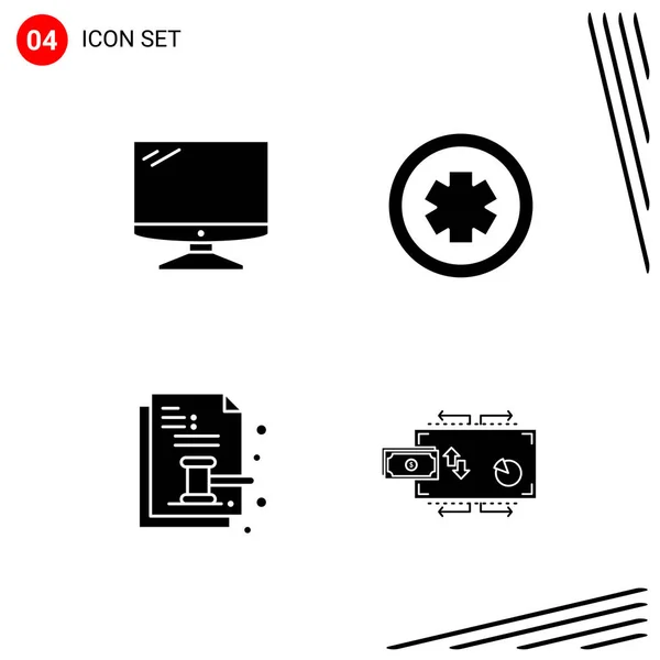 Conjunto Iconos Creativos Universales Simplemente Vector Ilustraciones Para Aplicaciones Web — Vector de stock