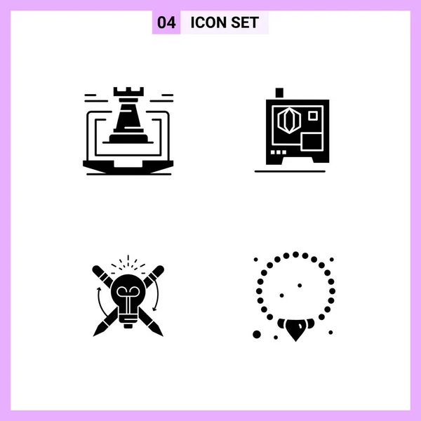 Set Dari Ikon Kreatif Universal Cukup Ilustrasi Vektor Untuk Aplikasi - Stok Vektor