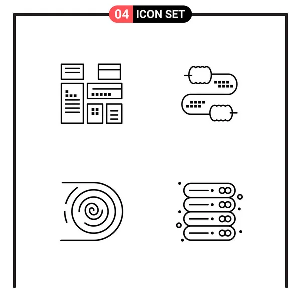 Conjunto de 16 iconos universales Vector de negocios — Vector de stock