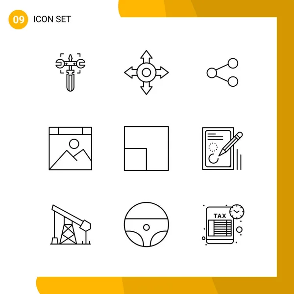 Set Universal Creative Icons Simply Vector Illustrations Web Mobile Apps — Stock Vector