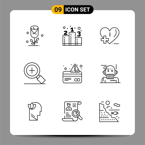 Conjunto Iconos Creativos Universales Simplemente Vector Ilustraciones Para Aplicaciones Web — Vector de stock