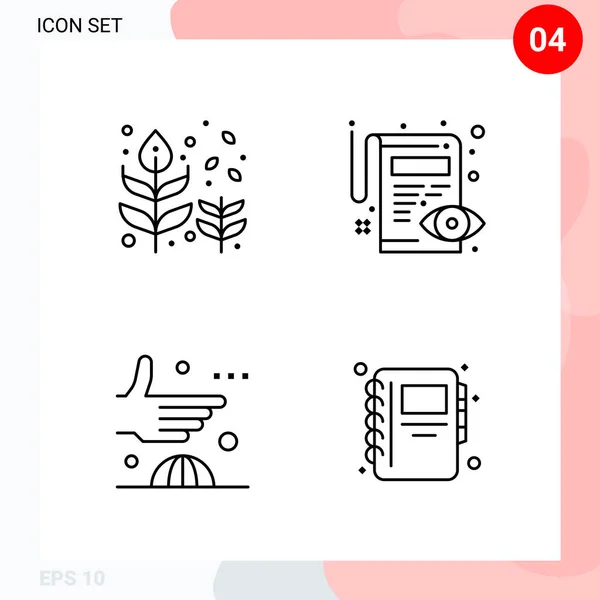 Conjunto Iconos Creativos Universales Simplemente Vector Ilustraciones Para Aplicaciones Web — Vector de stock