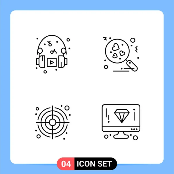 Set Dari Ikon Kreatif Universal Cukup Ilustrasi Vektor Untuk Aplikasi - Stok Vektor