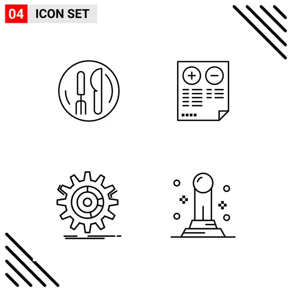 Conjunto Iconos Creativos Universales Simplemente Vector Ilustraciones Para Aplicaciones Web — Archivo Imágenes Vectoriales