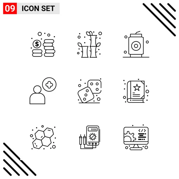 Conjunto Iconos Creativos Universales Simplemente Vector Ilustraciones Para Aplicaciones Web — Vector de stock