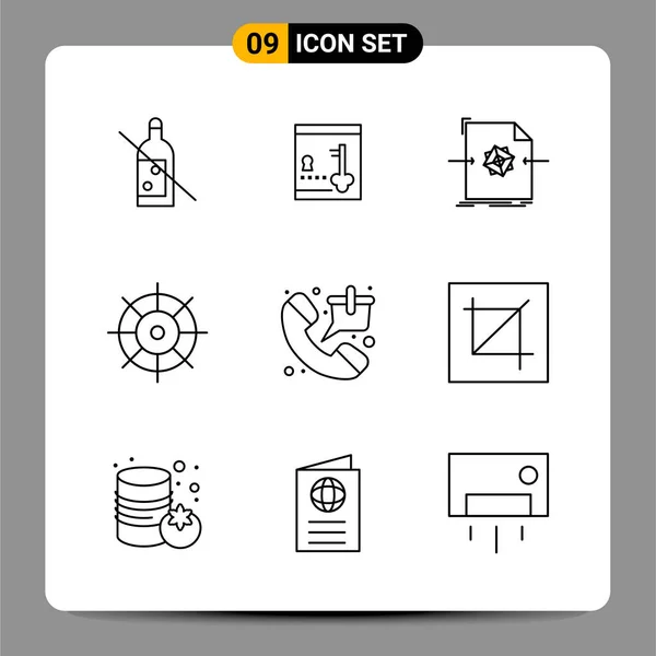 Conjunto Iconos Creativos Universales Simplemente Vector Ilustraciones Para Aplicaciones Web — Vector de stock