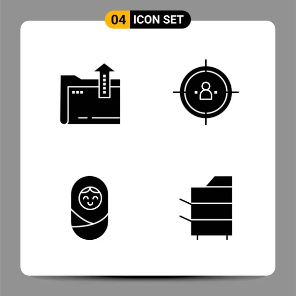 Conjunto Iconos Creativos Universales Simplemente Vector Ilustraciones Para Aplicaciones Web — Archivo Imágenes Vectoriales