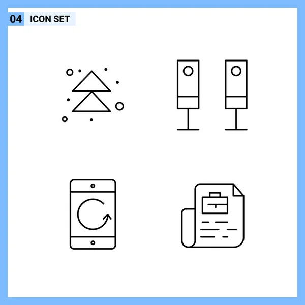 Set Universeller Kreativer Symbole Einfach Vektorillustrationen Für Web Und Mobile — Stockvektor