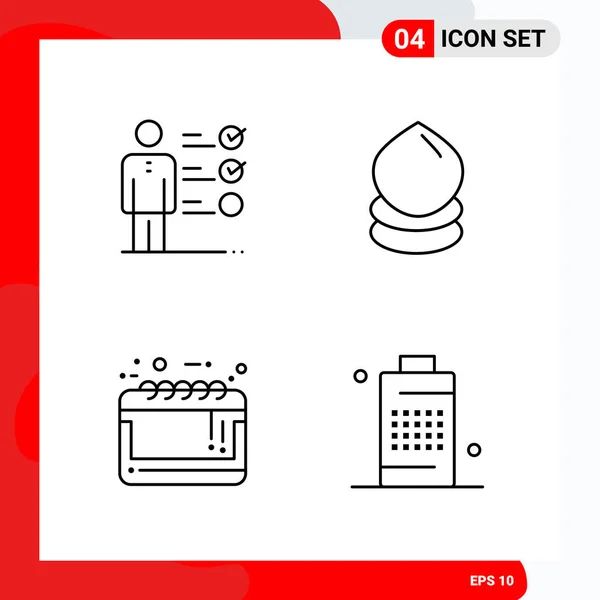 Conjunto Iconos Creativos Universales Simplemente Vector Ilustraciones Para Aplicaciones Web — Vector de stock