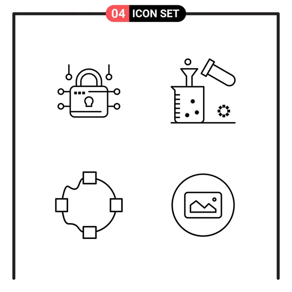 Set Universal Creative Icons Simply Vector Illustrations Web Mobile Apps — Stock Vector