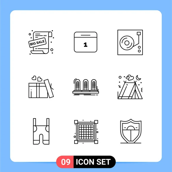 Conjunto Iconos Creativos Universales Simplemente Vector Ilustraciones Para Aplicaciones Web — Vector de stock