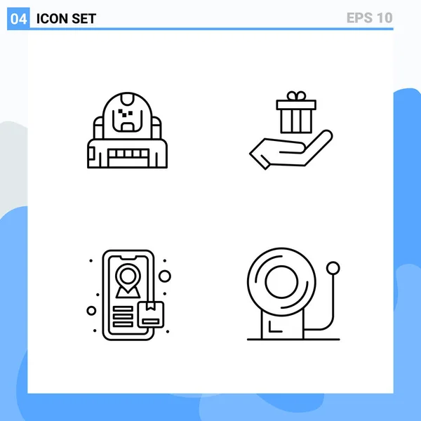 Conjunto Iconos Creativos Universales Simplemente Vector Ilustraciones Para Aplicaciones Web — Vector de stock