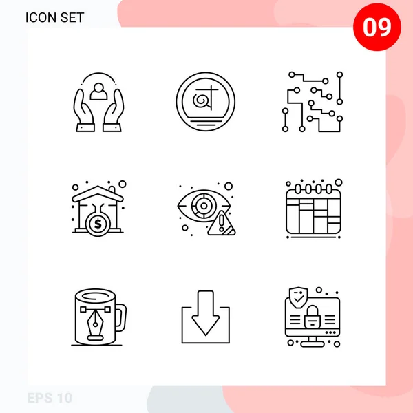 Conjunto Iconos Creativos Universales Simplemente Vector Ilustraciones Para Aplicaciones Web — Vector de stock