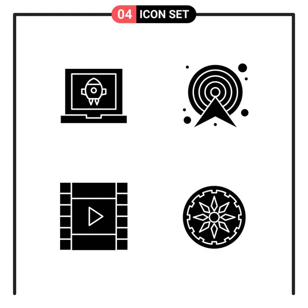 Conjunto Iconos Creativos Universales Simplemente Vector Ilustraciones Para Aplicaciones Web — Archivo Imágenes Vectoriales