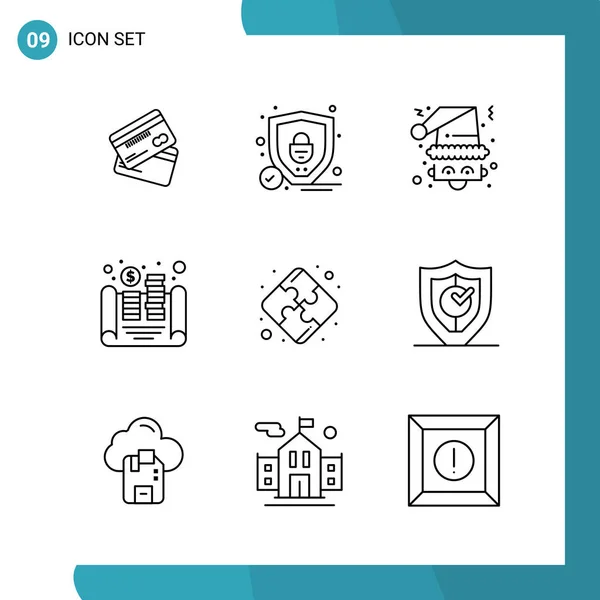 Set Universal Creative Icons Simply Vector Illustrations Web Mobile Apps — Stock Vector