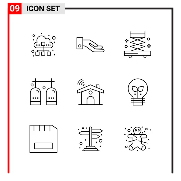 Conjunto Iconos Creativos Universales Simplemente Vector Ilustraciones Para Aplicaciones Web — Archivo Imágenes Vectoriales