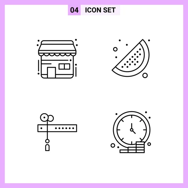 Set Universal Creative Icons Simply Vector Illustrations Web Mobile Apps — Stock Vector