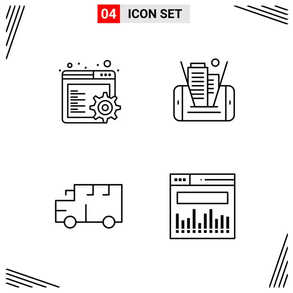 Set Universal Creative Icons Simply Vector Illustrations Web Mobile Apps — Stock Vector