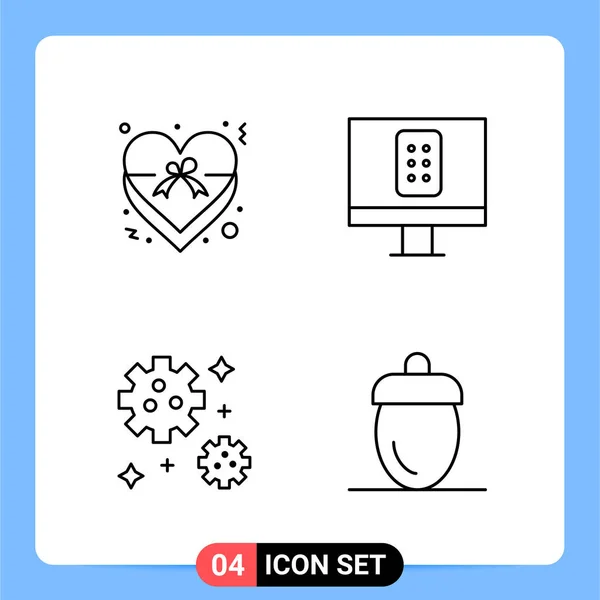 Conjunto Iconos Creativos Universales Simplemente Vector Ilustraciones Para Aplicaciones Web — Vector de stock