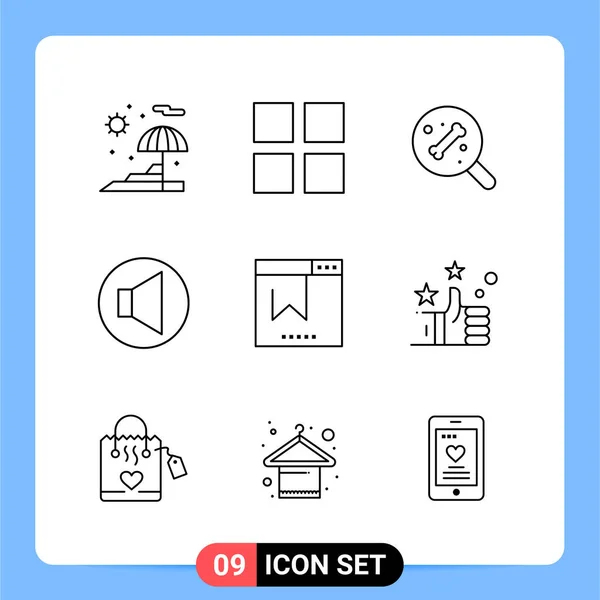 Conjunto Iconos Creativos Universales Simplemente Vector Ilustraciones Para Aplicaciones Web — Archivo Imágenes Vectoriales