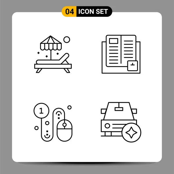 Conjunto Iconos Creativos Universales Simplemente Vector Ilustraciones Para Aplicaciones Web — Archivo Imágenes Vectoriales