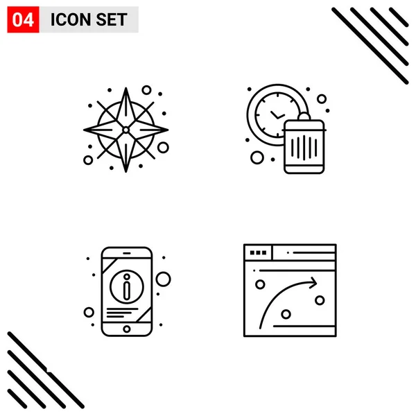 Set Universal Creative Icons Simply Vector Illustrations Web Mobile Apps — Stock Vector