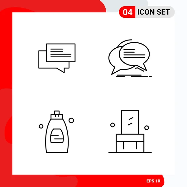 Conjunto Iconos Creativos Universales Simplemente Vector Ilustraciones Para Aplicaciones Web — Vector de stock