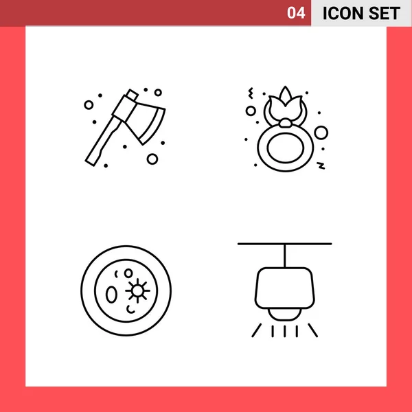 Set Universal Creative Icons Simply Vector Illustrations Web Mobile Apps — Stock Vector