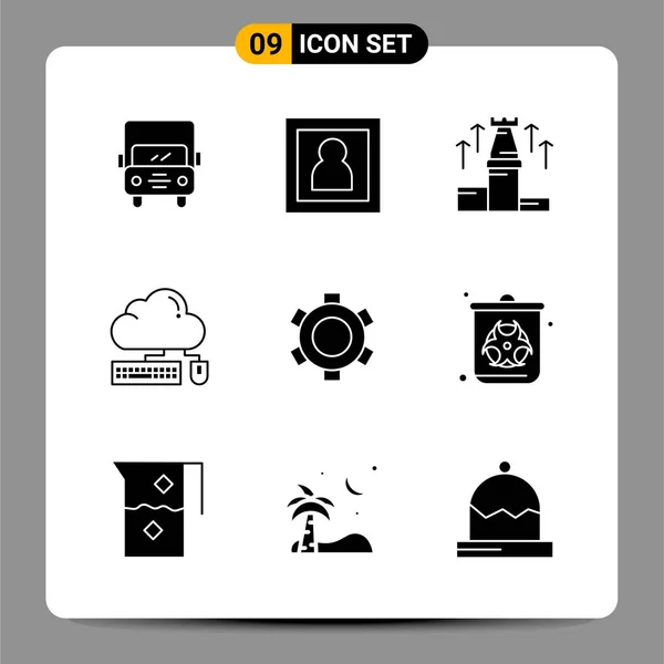 Conjunto Iconos Creativos Universales Simplemente Vector Ilustraciones Para Aplicaciones Web — Archivo Imágenes Vectoriales