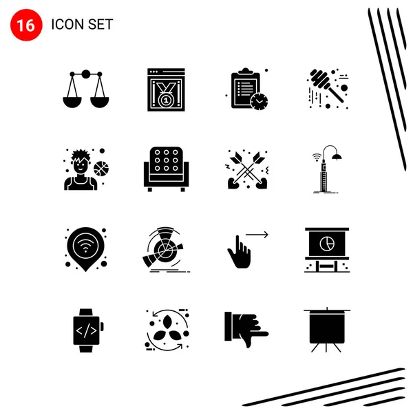 Conjunto Iconos Creativos Universales Simplemente Vector Ilustraciones Para Aplicaciones Web — Vector de stock