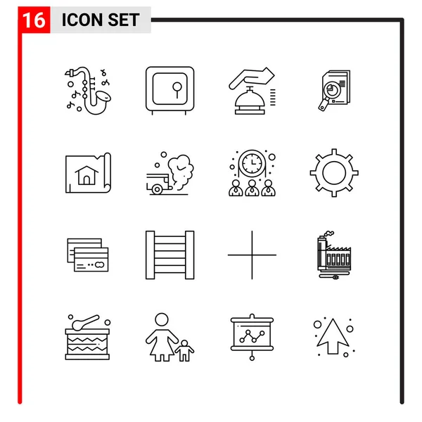 Conjunto Iconos Creativos Universales Simplemente Vector Ilustraciones Para Aplicaciones Web — Vector de stock