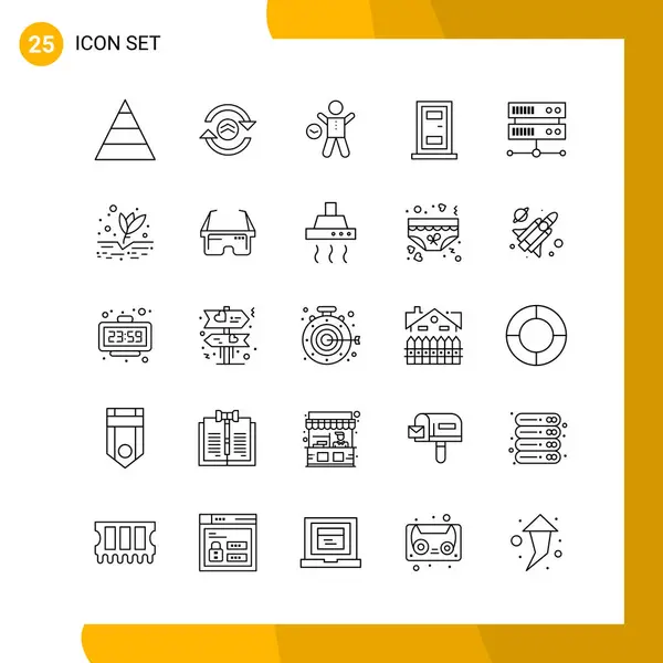 Set of 25 Universal Business Icons Vector — Stock Vector