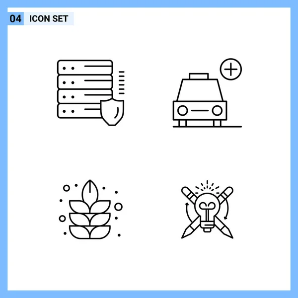 Set Universal Creative Icons Simply Vector Illustrations Web Mobile Apps — Stock Vector