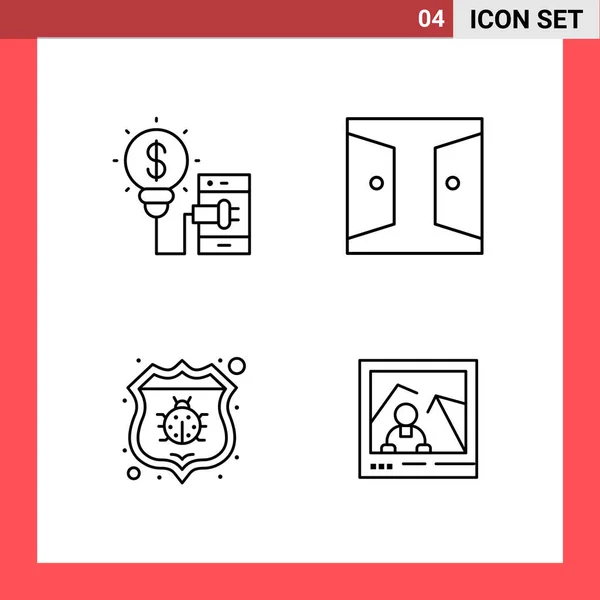 Set Universal Creative Icons Simply Vector Illustrations Web Mobile Apps — Stock Vector