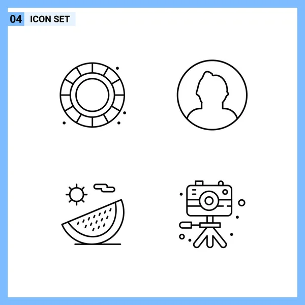 Conjunto Iconos Creativos Universales Ilustración Vectorial — Vector de stock