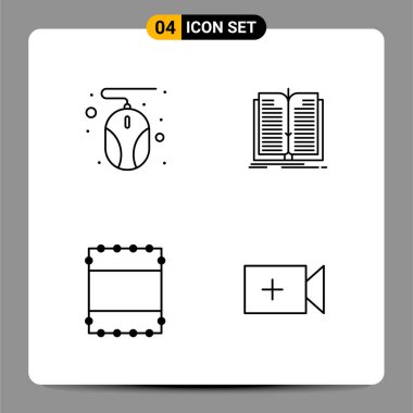 Evrensel yaratıcı simgeler kümesi, web ve mobil uygulamalar ve projeler için basit vektör illüstrasyonları 