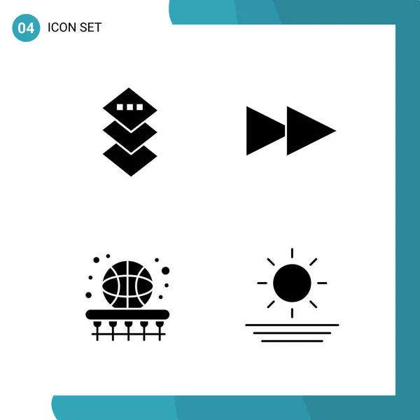 Set Universal Creative Icons Vector Illustration — Stock Vector